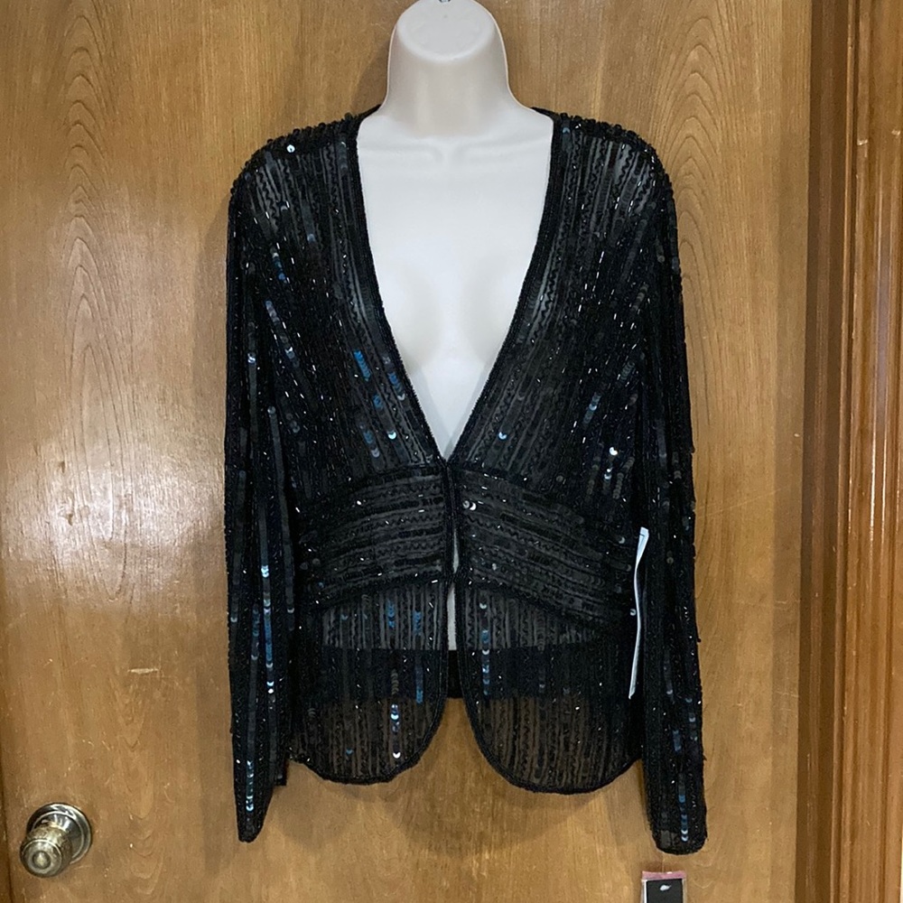PAPELL STUDIO SPECIAL OCCASION COLLECTION BEADED BLAZER